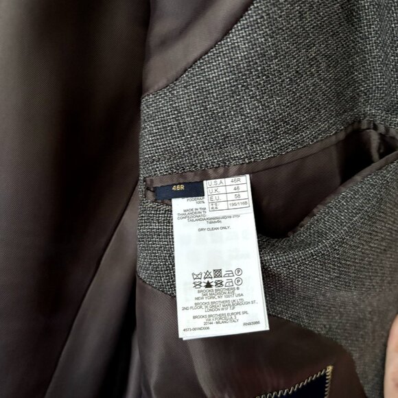 Brooks Brothers MILANO Sport Coat 46R Reda Wool Textured Blazer Suit Jacket - Picture 9 of 13